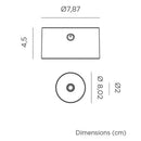 Measurement chart with dimensions displayed on a white background