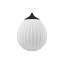 Umage Around the World Glass Lampshade in milky white glass with a black top