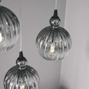 Halo Design Ball Pendant light in Smoke in cluster