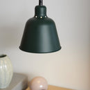 Halo Design Carpenter Metal Pendant Light in green close up