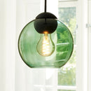 Halo Design Bubbles Glass Pendant Light in green