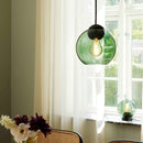 Halo Design Bubbles Glass Pendant Light in green