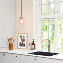 Halo Design Bubbles Glass Pendant Light in rose