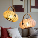 Halo Design DC Textile Pendant Light cluster close up