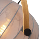 Halo Design DC Textile Pendant Light in stone grey close up