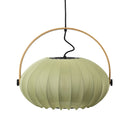 Halo Design DC Textile Pendant Light in forest green close up