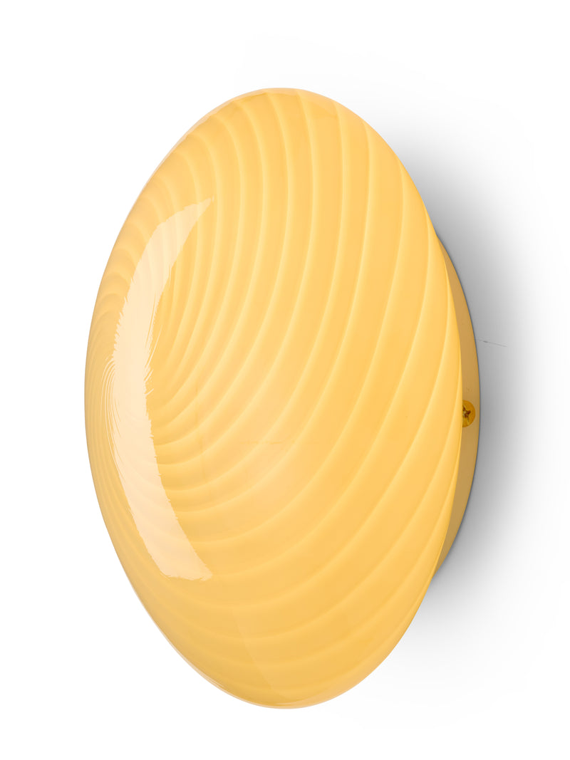 Cream oval Halo Design Candy Wall Light/Flush Mount Fitting on a white background
