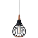 Halo Design Drops Dark Wood Pendant Light