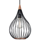 Halo Design Drops Dark Wood Pendant Light