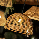 Bossa Rattan Lampshade outside
