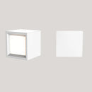 White square wall lights on a light gray background