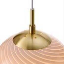 Close up of the top and fixtures of the Halo Design Candy Ball against a  white background