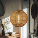 Globe Lampshade Woven Rattan Lampshade  - Thatch  by Shropshire Shades
