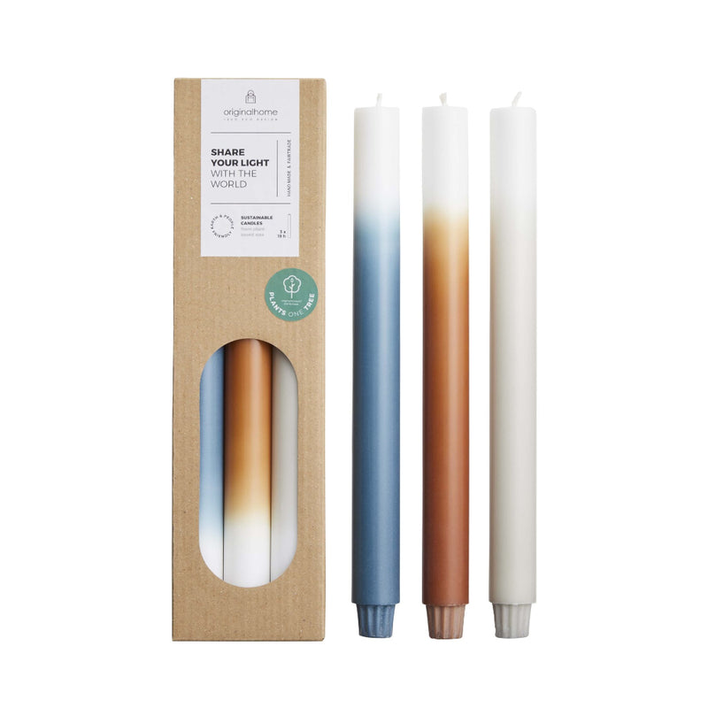 Gradient Candles by Original Home in Clean Ocean Colourway