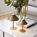 Rechargeable Halo Hygge Table Lamps on a coffee table