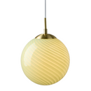 Cream Halo Design Candy Ball Pendant Light  on a white background