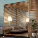 Lola Slim Outdoor Solar Floor Lamp in garden