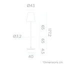 Lola Slim Outdoor Solar Floor Lamp specs