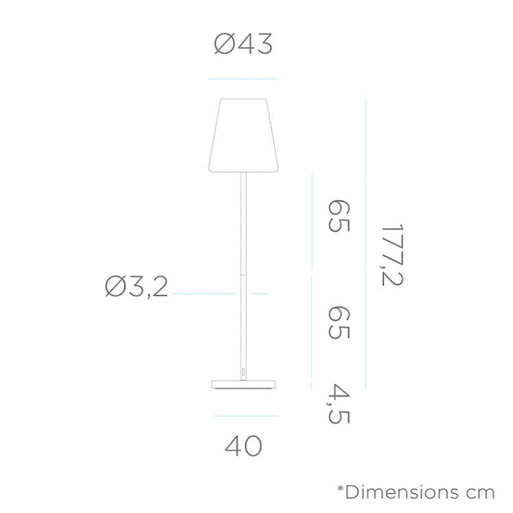 Lola Slim Outdoor Solar Floor Lamp specs