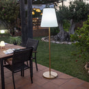 Lola Slim Outdoor Solar Floor Lamp in garden