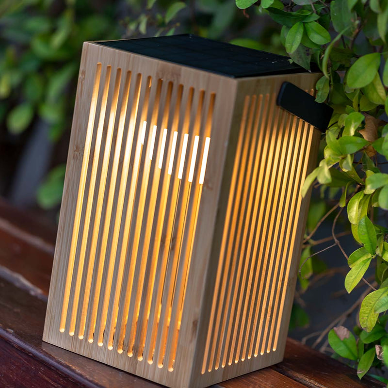 Okinawa Solar Rechargeable Lantern in Garden
