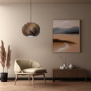 Nuez Laminate Wooden Lampshade above a chair