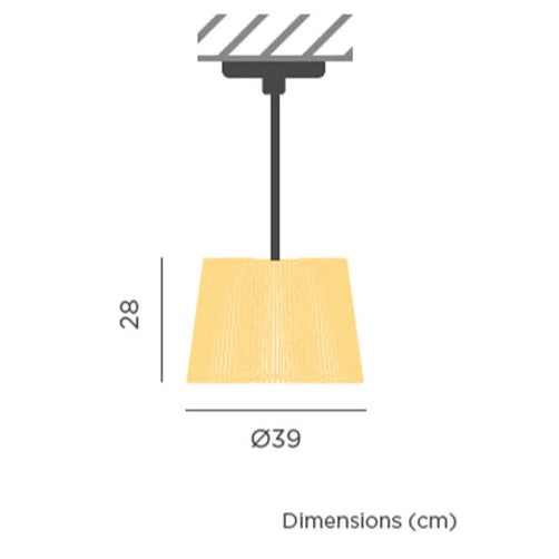 Okinawa Bamboo Lampshade Specs