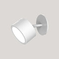 White wall-mounted light fixture on a light gray background