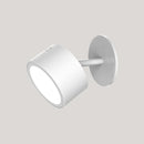 White wall-mounted light fixture on a light gray background