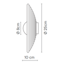 Robin Lamps Randa Mono Wall and Ceiling Light Sketch of Technical Information