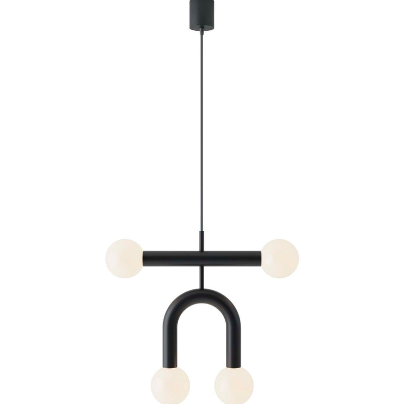 Robin Lamps Rigoberta duo super curved pendant Light Pack shot in Matt Black