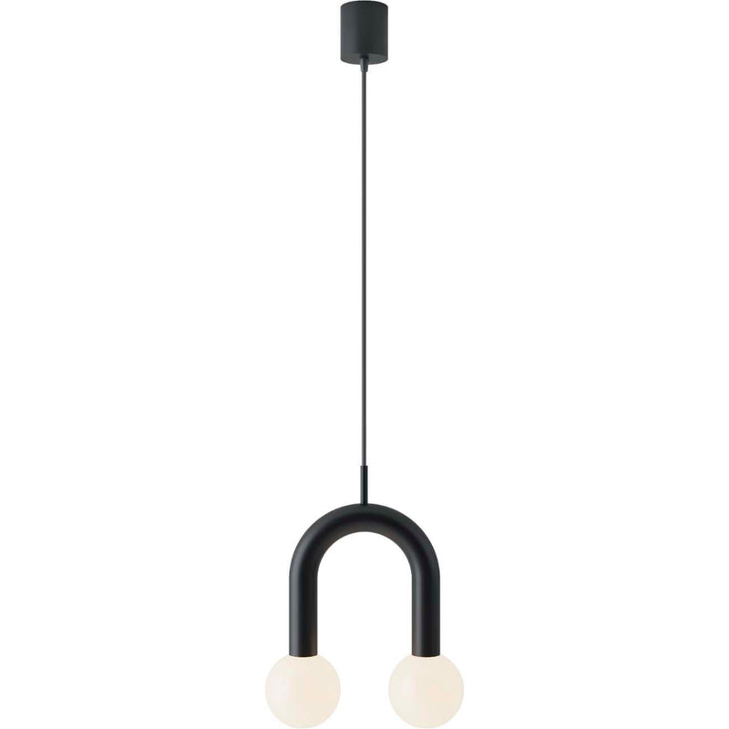 Robin Lamps Rigoberta super curved pendant Light Pack shot in Matt Black