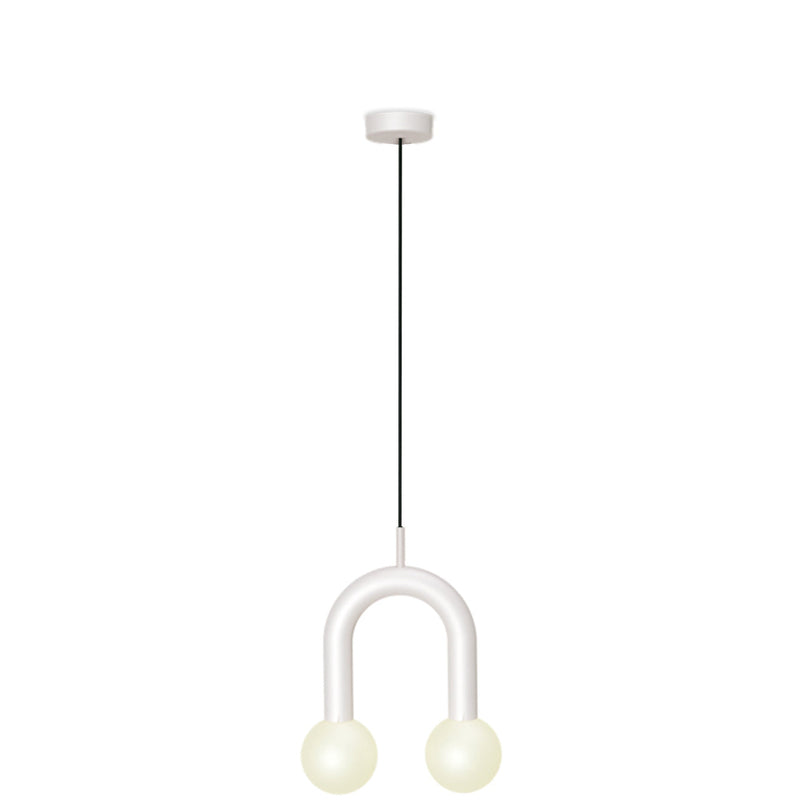 Robin Lamps Rigoberta super curved pendant Light Pack shot in Matt White