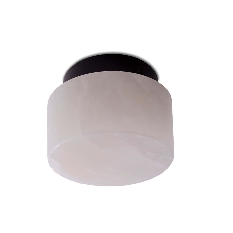 Robin Lamps Rock Ceiling Light Pack shot - 14cm - Black and Alabaster