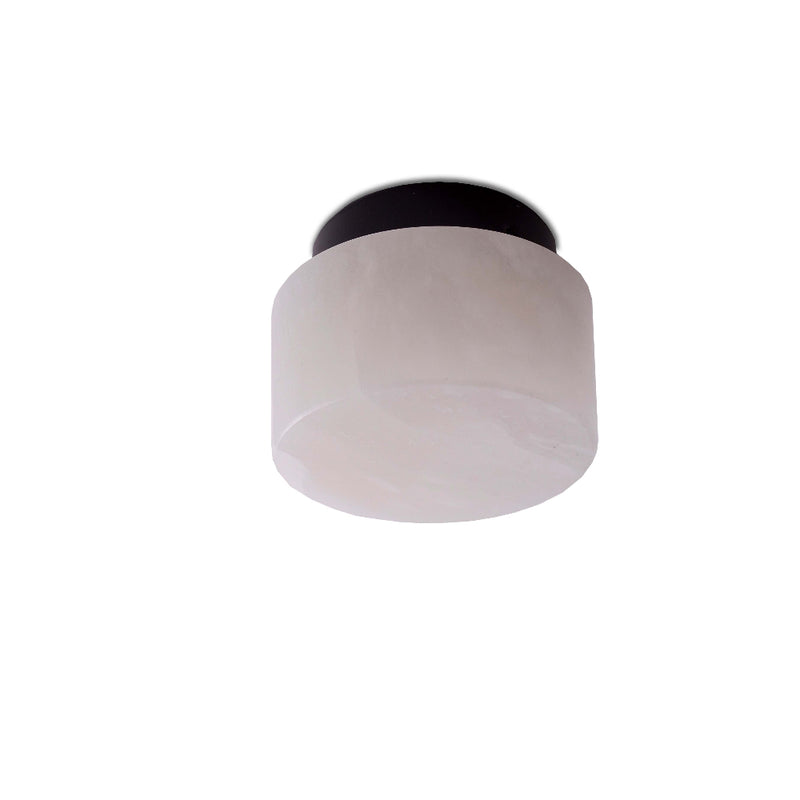 Robin Lamps Rock Ceiling Light Pack shot - 9cm - Black and Alabaster