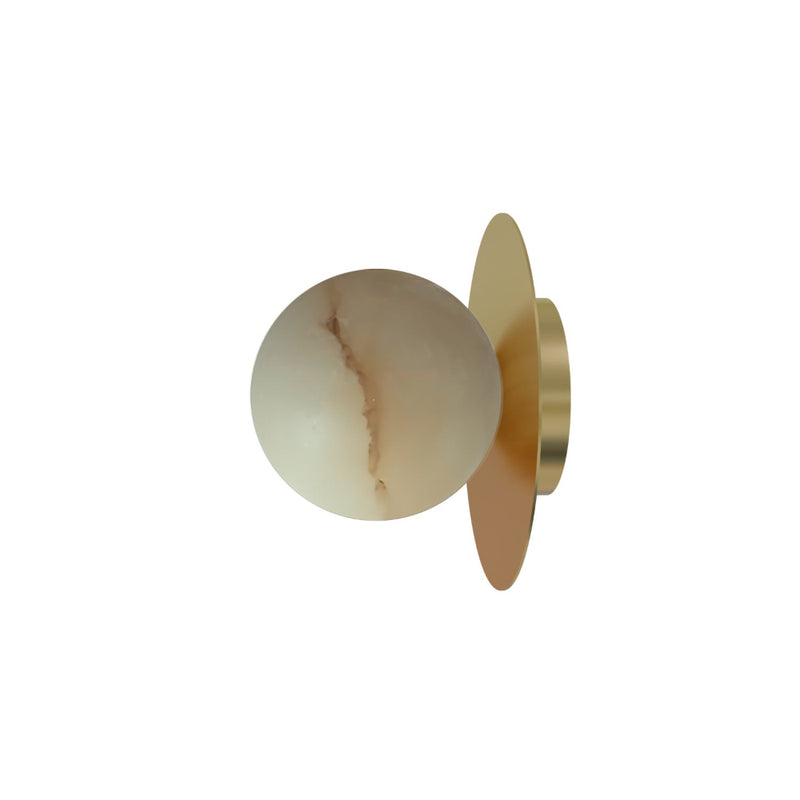Robin Lamps Royal Wall Light Pack shot - Disc - Brass and Alabaster