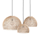 Original Home Globe Rattan Lampshade Natural - hung in a collection of 3