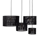 Original Home Drum Rattan Lampshade collection in Black