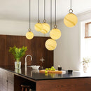 Halo Design Stockholm Glass Pendant Light over kitchen island