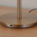 close up of the base of the Umage Audrey Spherical Glass Table Lamp showing the USB-C Port