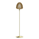 Clava Wooden Lampshade on a floor lamp