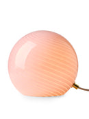 Rose Coloured Halo Design Candy Ball Table Lamp on a white background