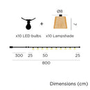 New GardenOkinawa Solar Garland of LightsRechargeable LightNGOKSG005