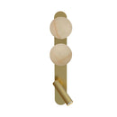 Robin Lamps Bubble wall light in gold with two circular alabaster shades showing natural stone veining and reading spotlight on white background
