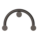 Robin Lamps Rigoberta indirect wall light in matte black, Curved configuration on white background