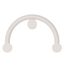 Robin Lamps Rigoberta indirect wall light in matte white, Curved configuration on white background