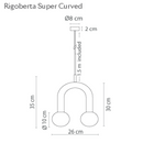 Robin Lamps Rigoberta Pendant Light Super Curved dimensions