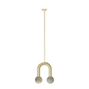Robin Lamps Rigoberta Pendant Light Gold and Alabaster Super Curved