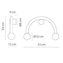 Robin Lamps Rigoberta Wall Direct Light Curved dimensions