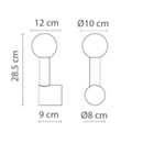 Robin Lamps Rigoberta Wall Direct Light Mono dimensions
